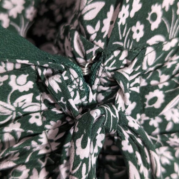 VERONICA BEARD Marla Forest Green Ruched Silk Dress - Picture 9 of 11